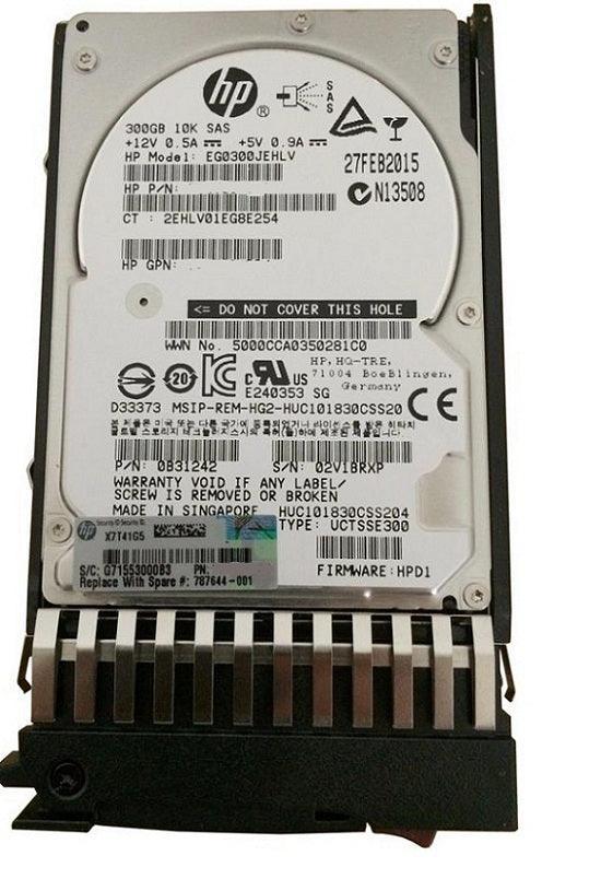 (NEW PARALLEL) HPE EG0300JEHLV 300GB 2.5 INCH MSA-12GBPS MSA-12GBPS 10000RPM 硬碟 - C2 Computer