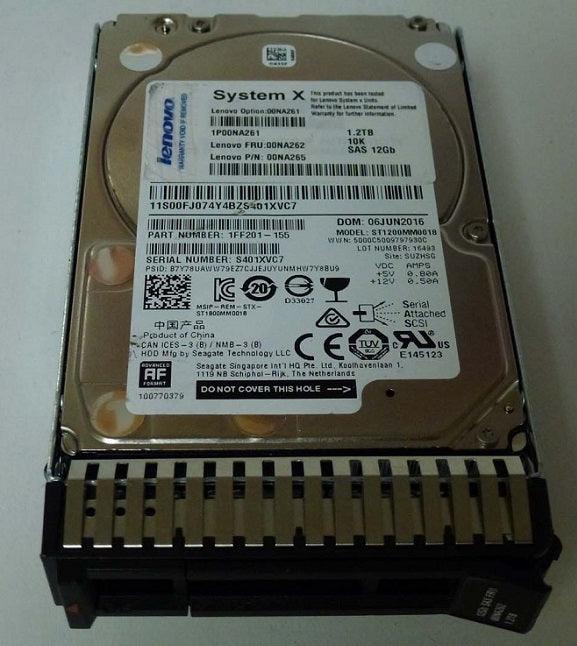 (NEW PARALLEL) IBM 00NA262 1.2TB 2.5 INCH SAS-12GBPS 12GBPS 10000RPM 硬碟 - C2 Computer