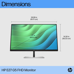 (NEW VENDOR) HP E27 G5 FHD Monitor - 27" (6N4E2AA#AB4) - C2 Computer