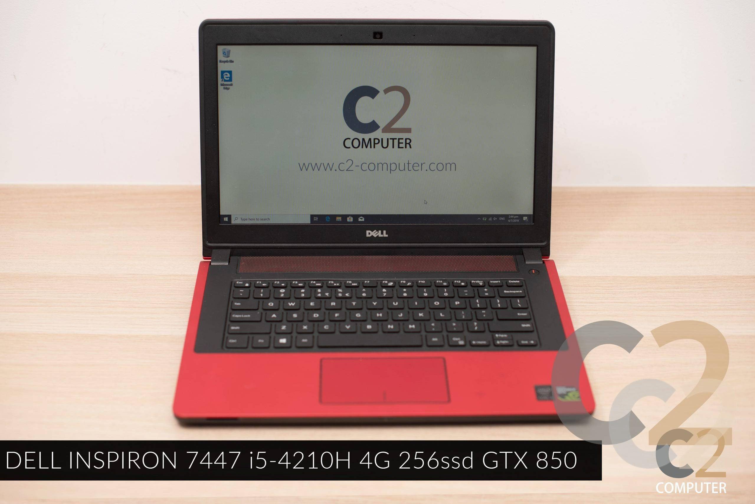 (特價一台)(USED) DELL Inspiron 14 7000 (7447) 14inch i5 -4210H 4G 256G GTX 850 4G,Entry Gaming Laptop 入門遊戲本 90%NEW - C2 Computer