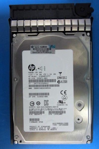 (USED) HPE 583718-001 M6612 600GB 15000RPM SAS 6GBPS 3.5INCH LFF DUAL PORT HOT PLUG HARD DISK DRIVE FOR P6000 ENTERPRISE VIRTUAL ARRAY SYSTEMS - C2 Computer